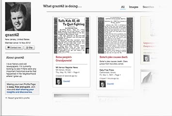 Profile page on The Jackson Sun Archive